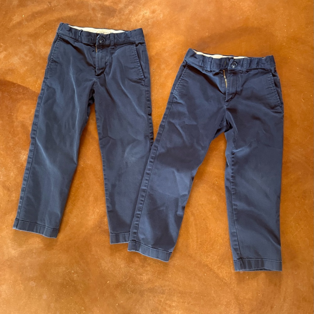 Crewcuts J crew navy slim fit chinos - 2 pairs used